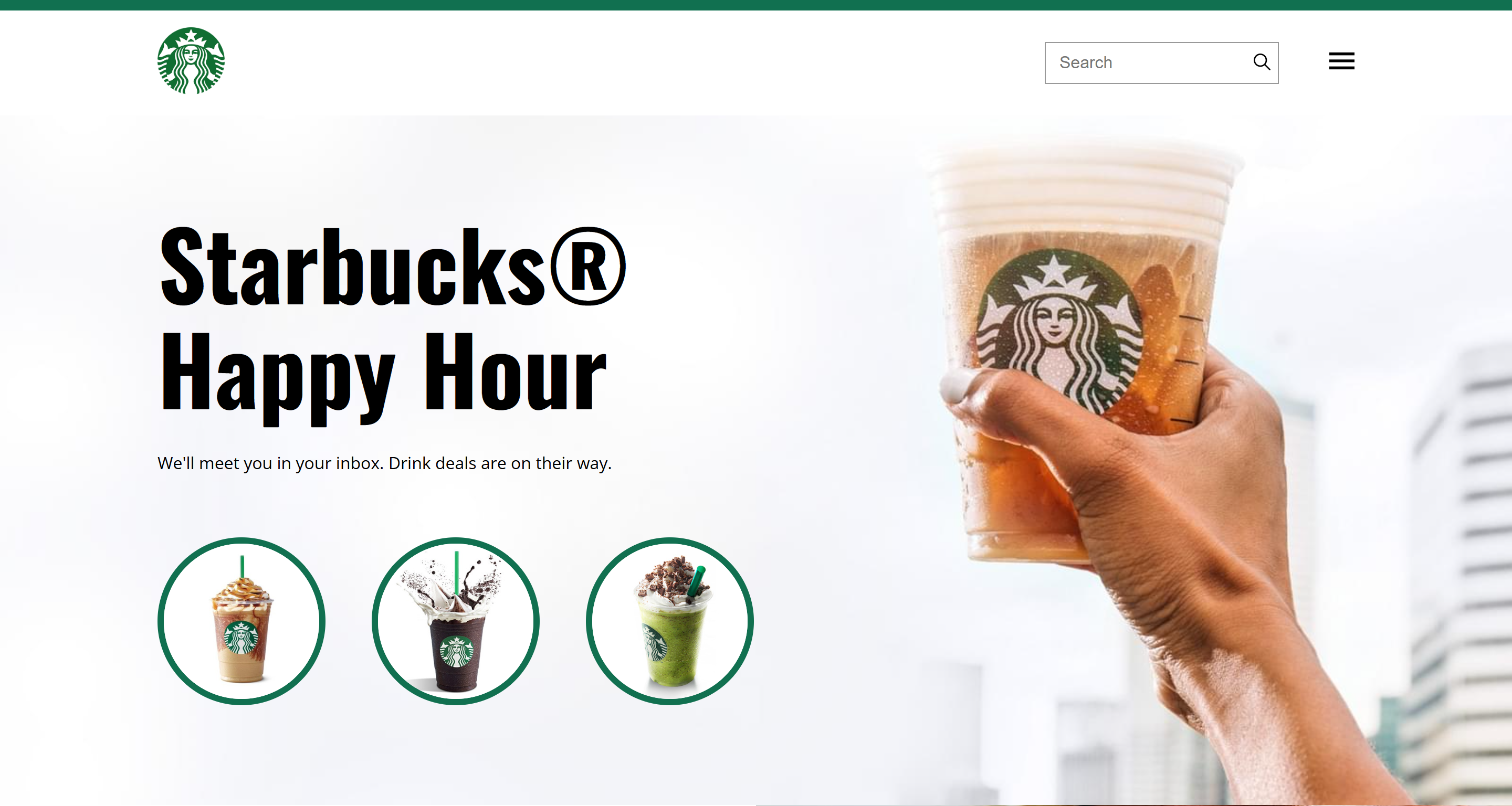 Prévia do site Starbucks